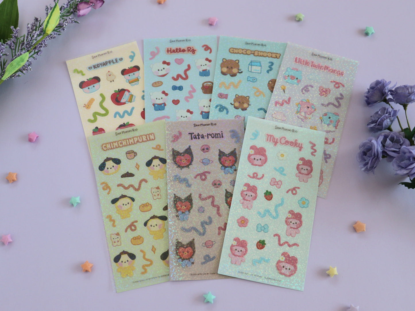 SanMininiRio Glitter Deco Sticker Sheets