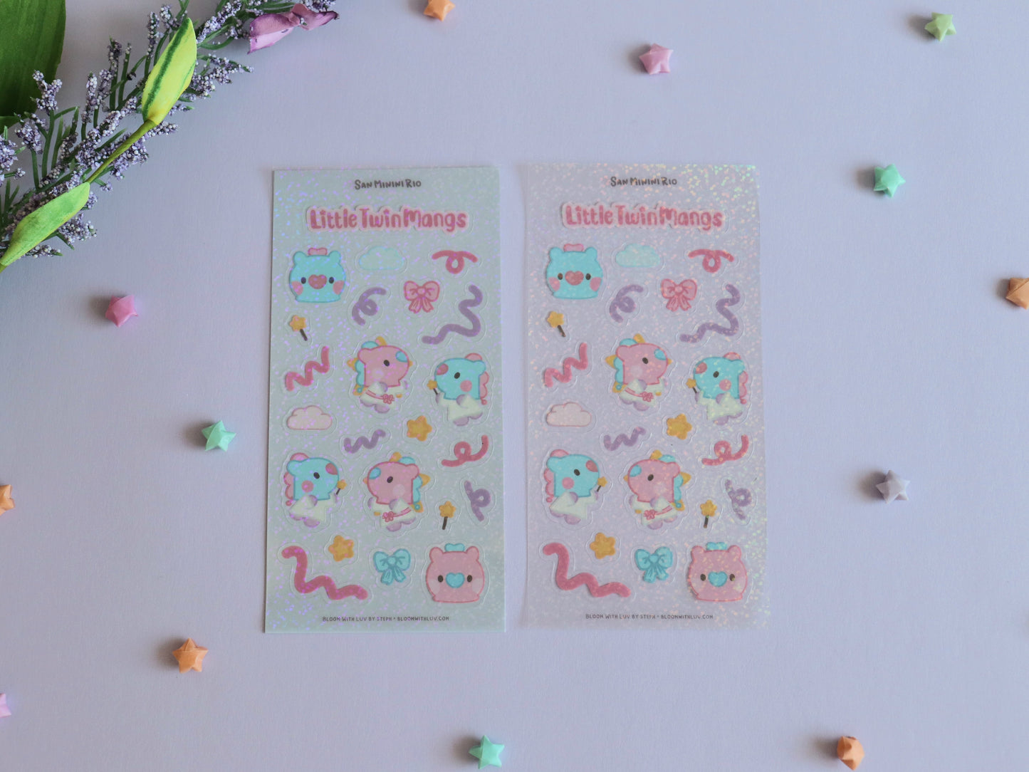 SanMininiRio Glitter Deco Sticker Sheets