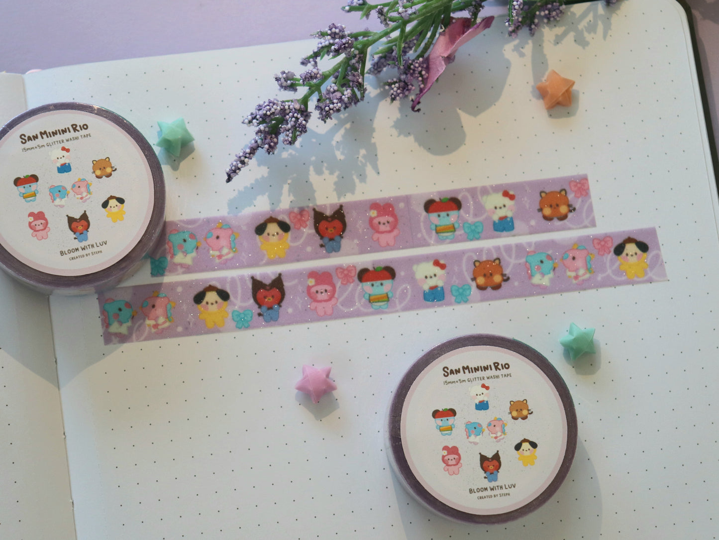 SanMininiRio Glitter Washi Tape