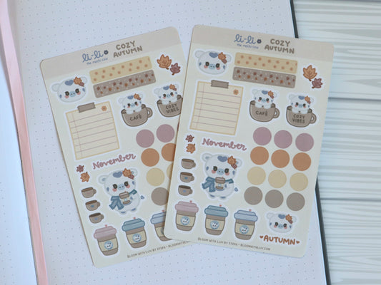 Li-Li Cozy Autumn Deco Sticker Sheet