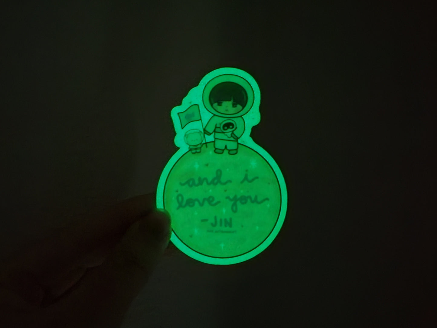 The Astronaut Jin Glow-in-the-Dark Vinyl Sticker