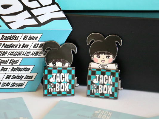 J-HOPE Jack in the Box Sliding Glitter Enamel Pin