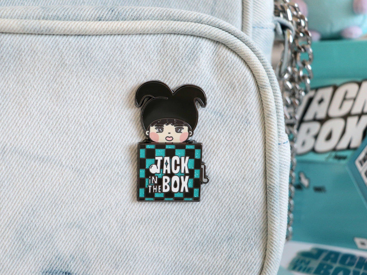 J-HOPE Jack in the Box Sliding Glitter Enamel Pin