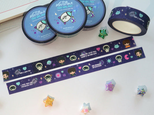 The Astronaut Jin Galaxy Glitter Washi Tape