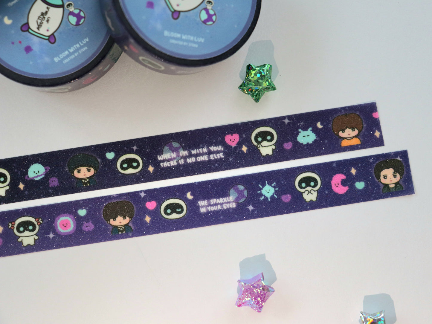 The Astronaut Jin Galaxy Glitter Washi Tape