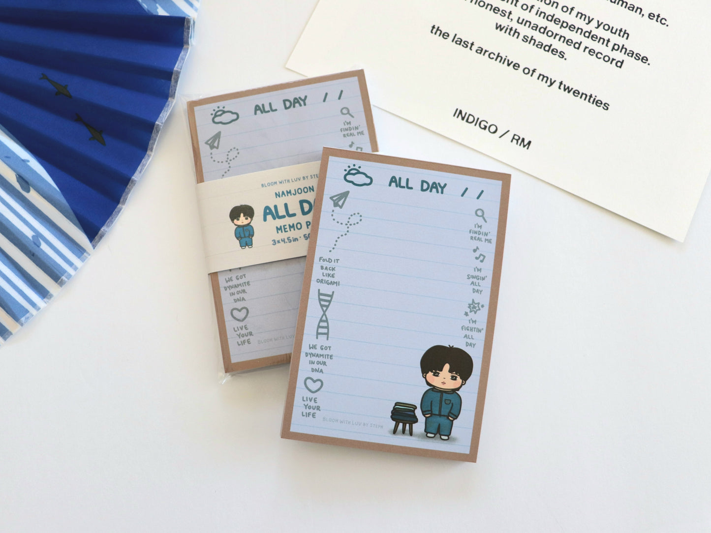 Namjoon Indigo All Day Memo Pad