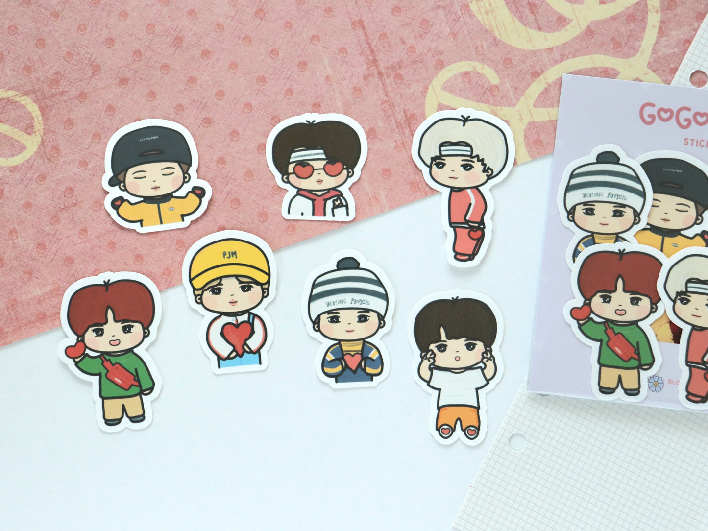 BTS Go Go Hearts Sticker Pack