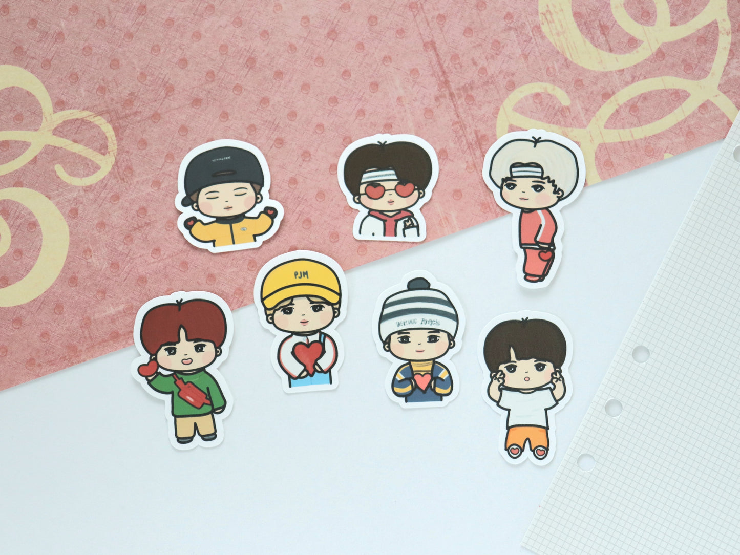 BTS Go Go Hearts Sticker Pack