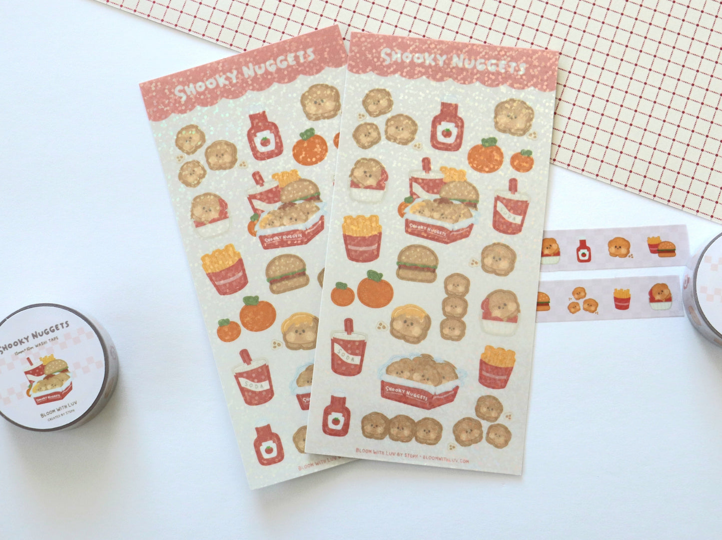 Shooky Nuggets Glitter Deco Sticker Sheet