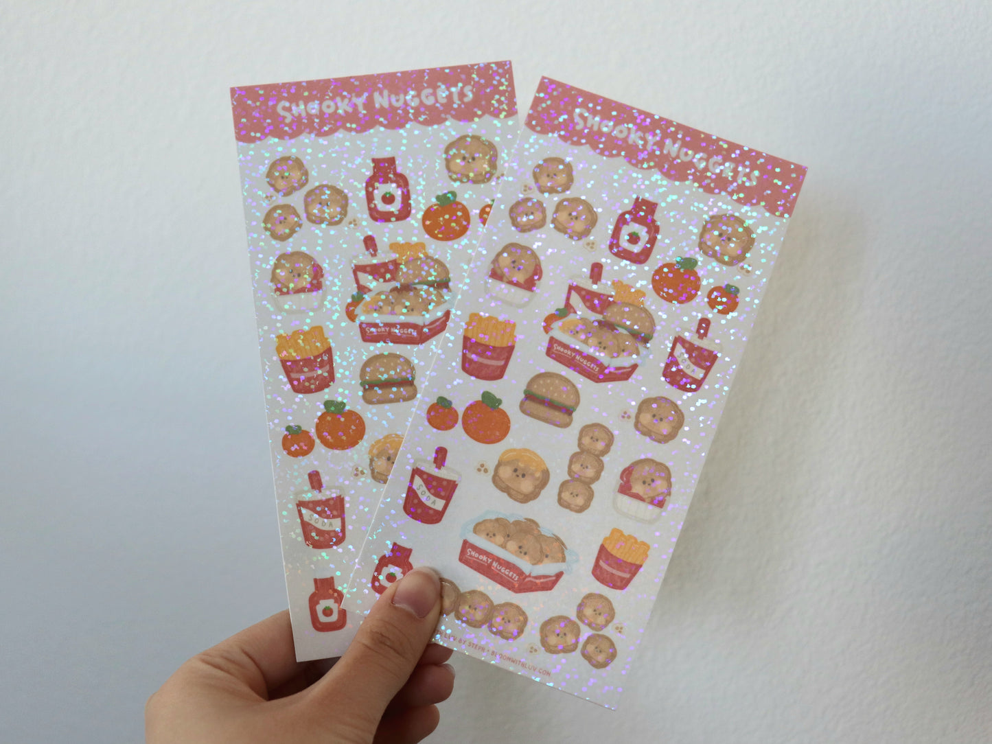 Shooky Nuggets Glitter Deco Sticker Sheet