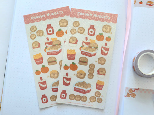 Shooky Nuggets Glitter Deco Sticker Sheet