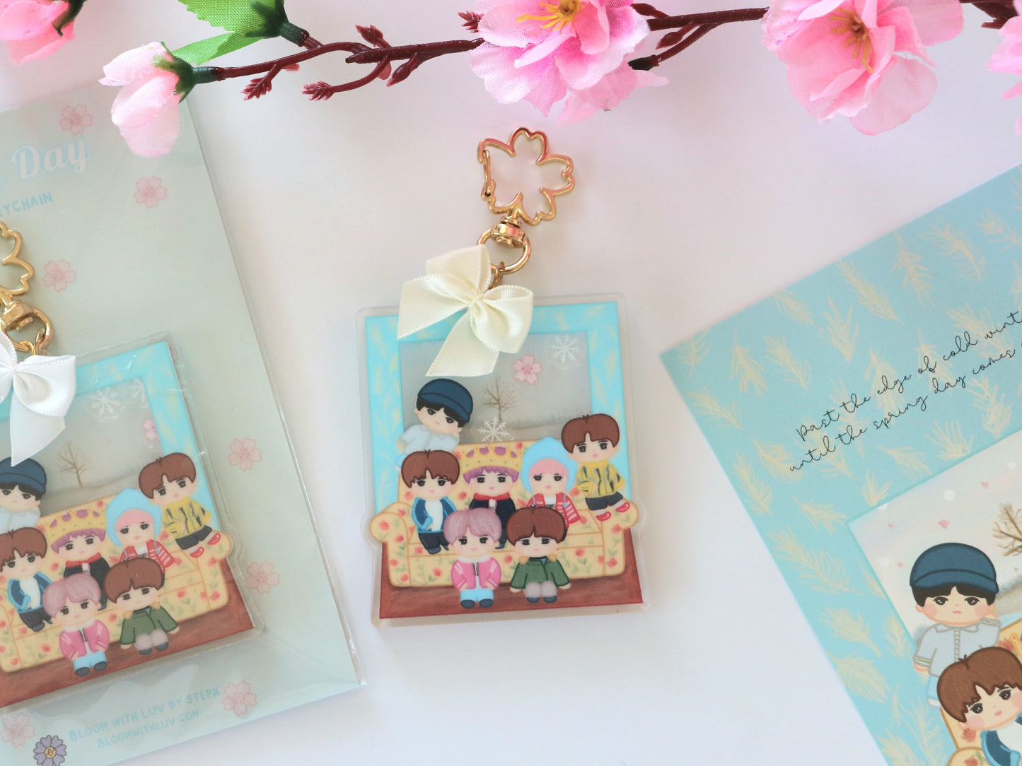 BTS Spring Day Shaker Keychain