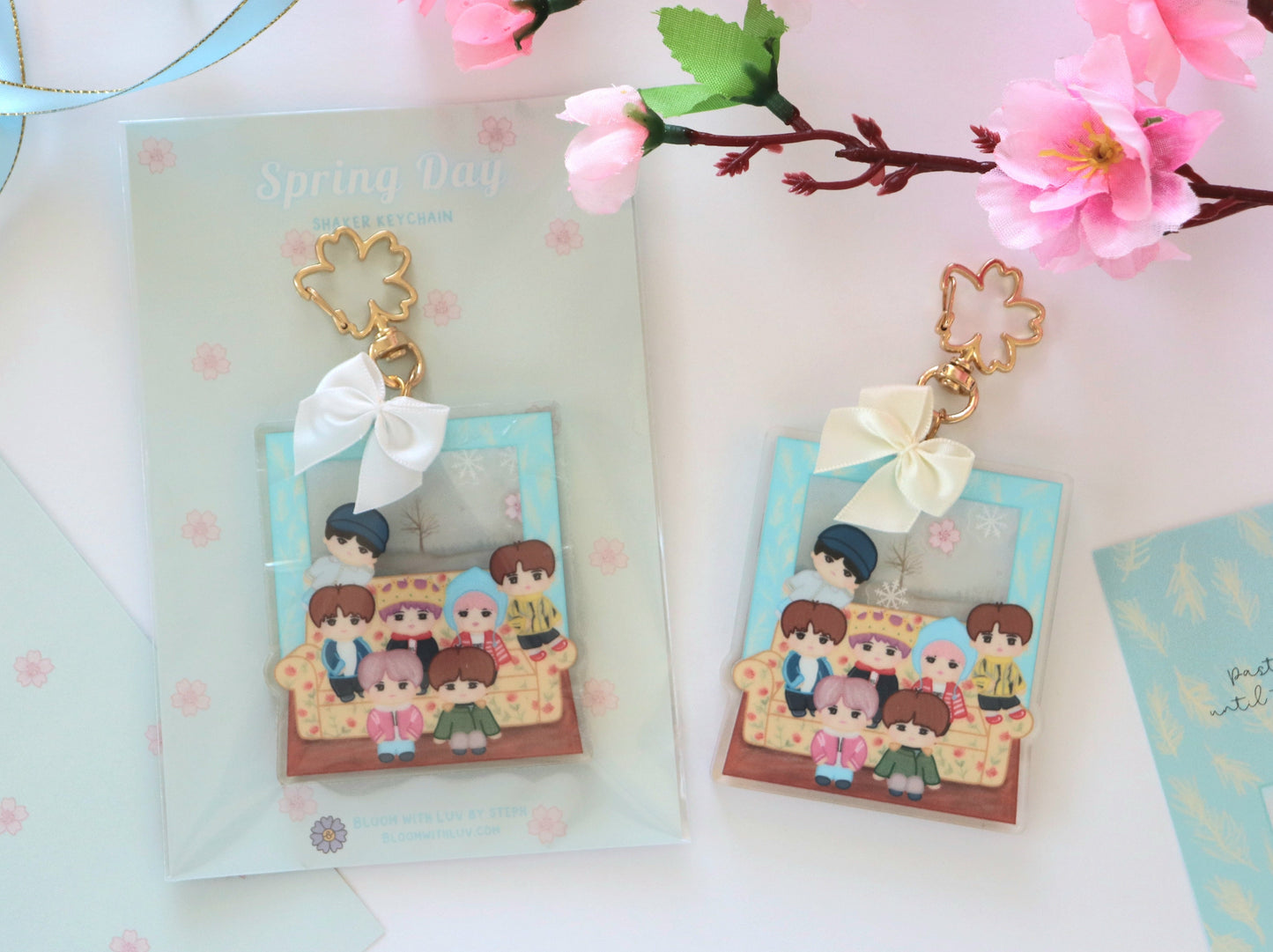 BTS Spring Day Shaker Keychain