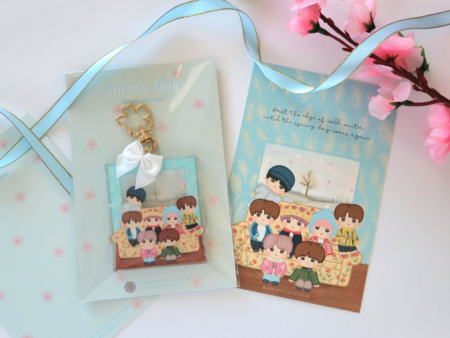 BTS Spring Day Shaker Keychain