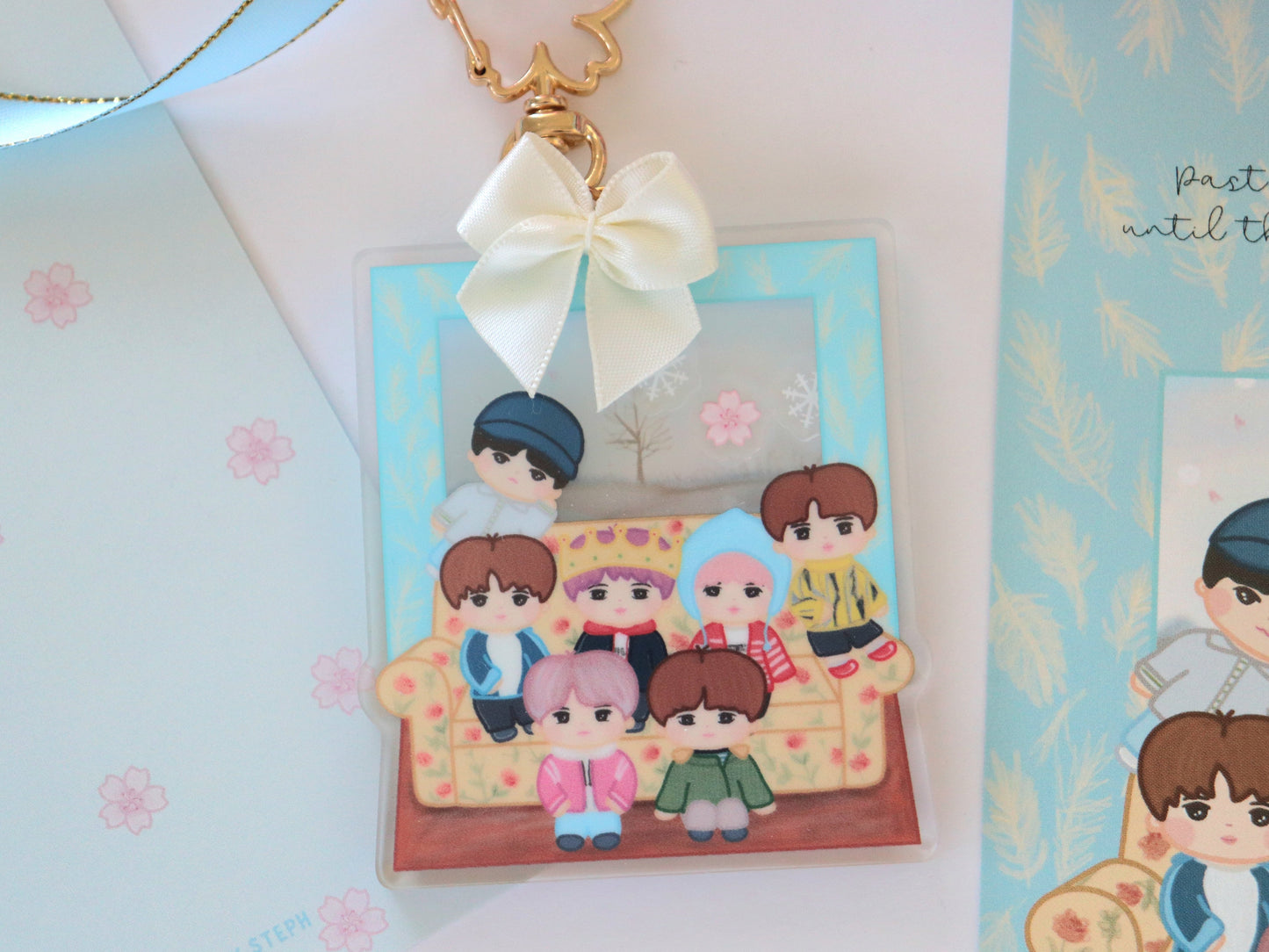 BTS Spring Day Shaker Keychain