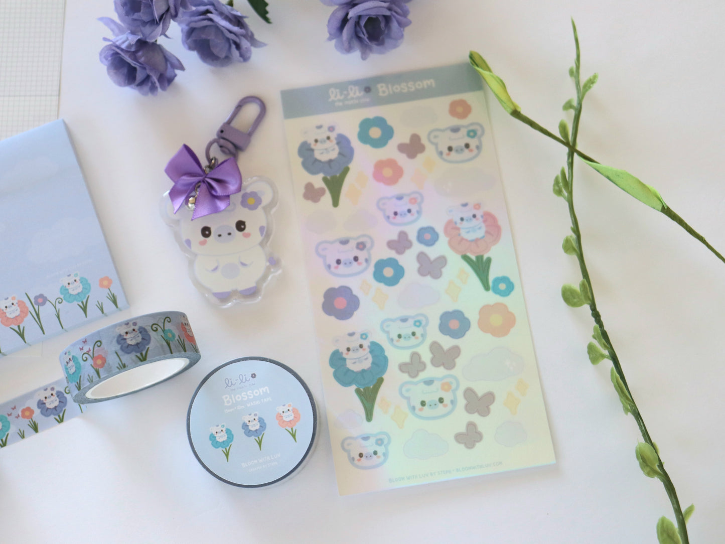 Li-Li Blossom Iridescent Holo Deco Sticker Sheet