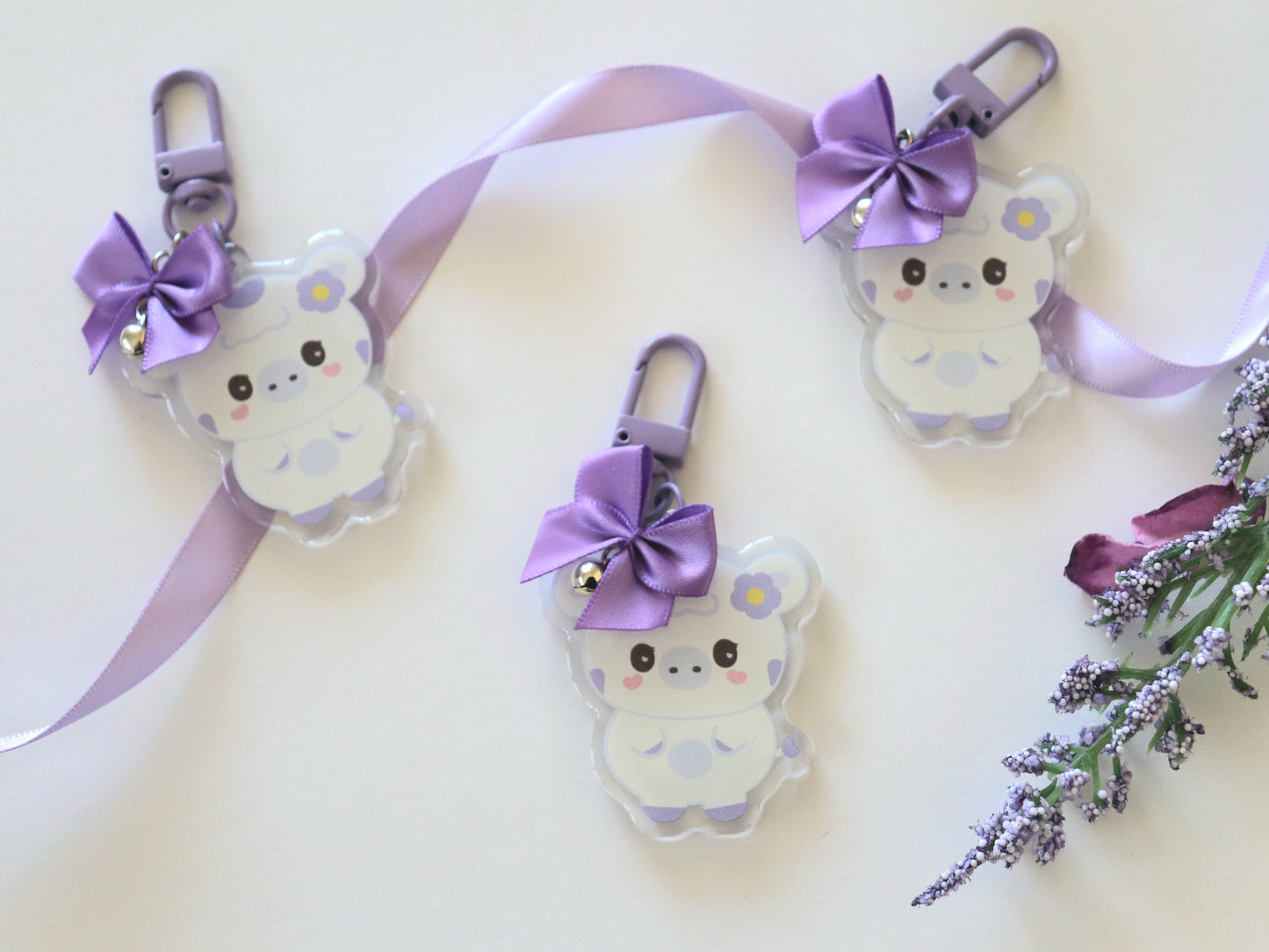 Li-Li Blossom Bow Charm Keychain