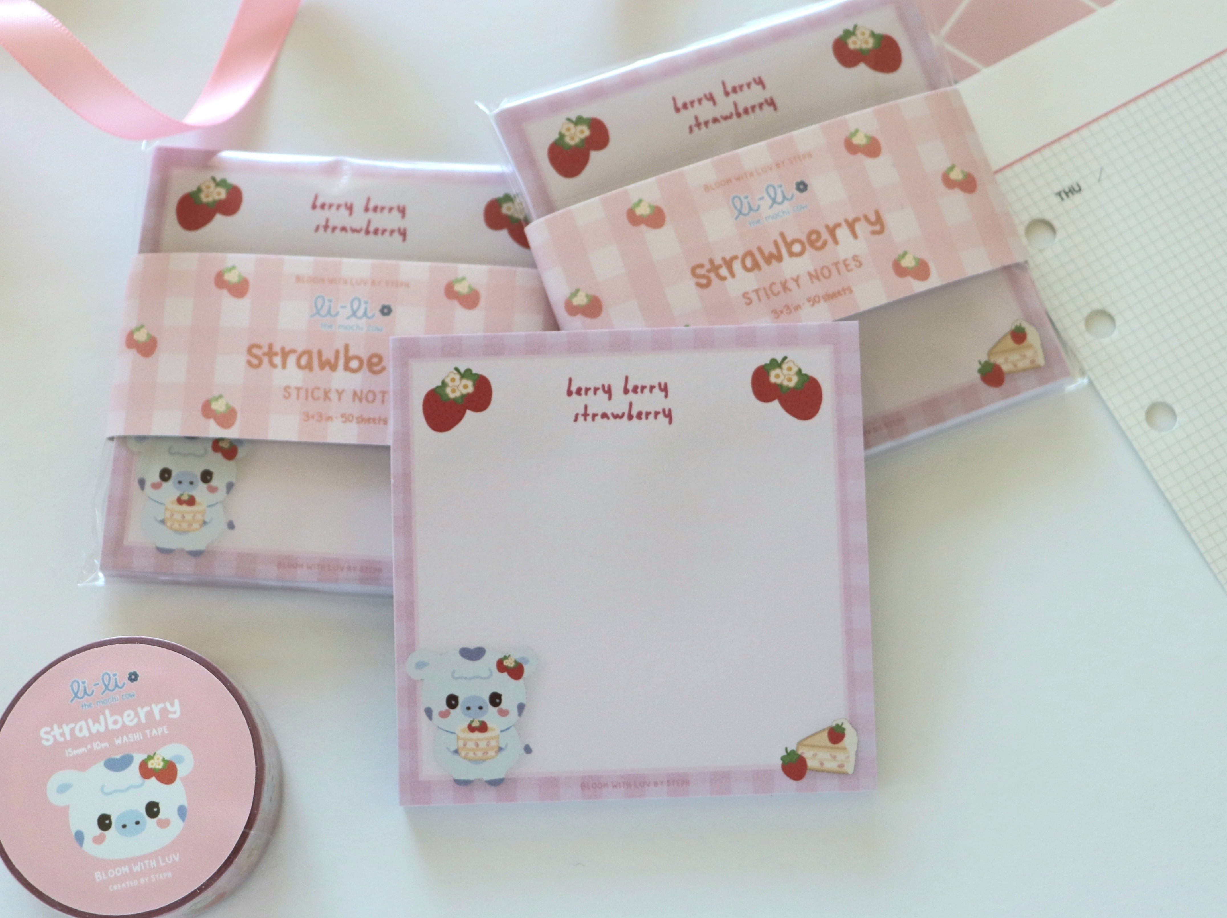 Li-Li the Mochi Cow Sticky Notes – Bloom With Luv