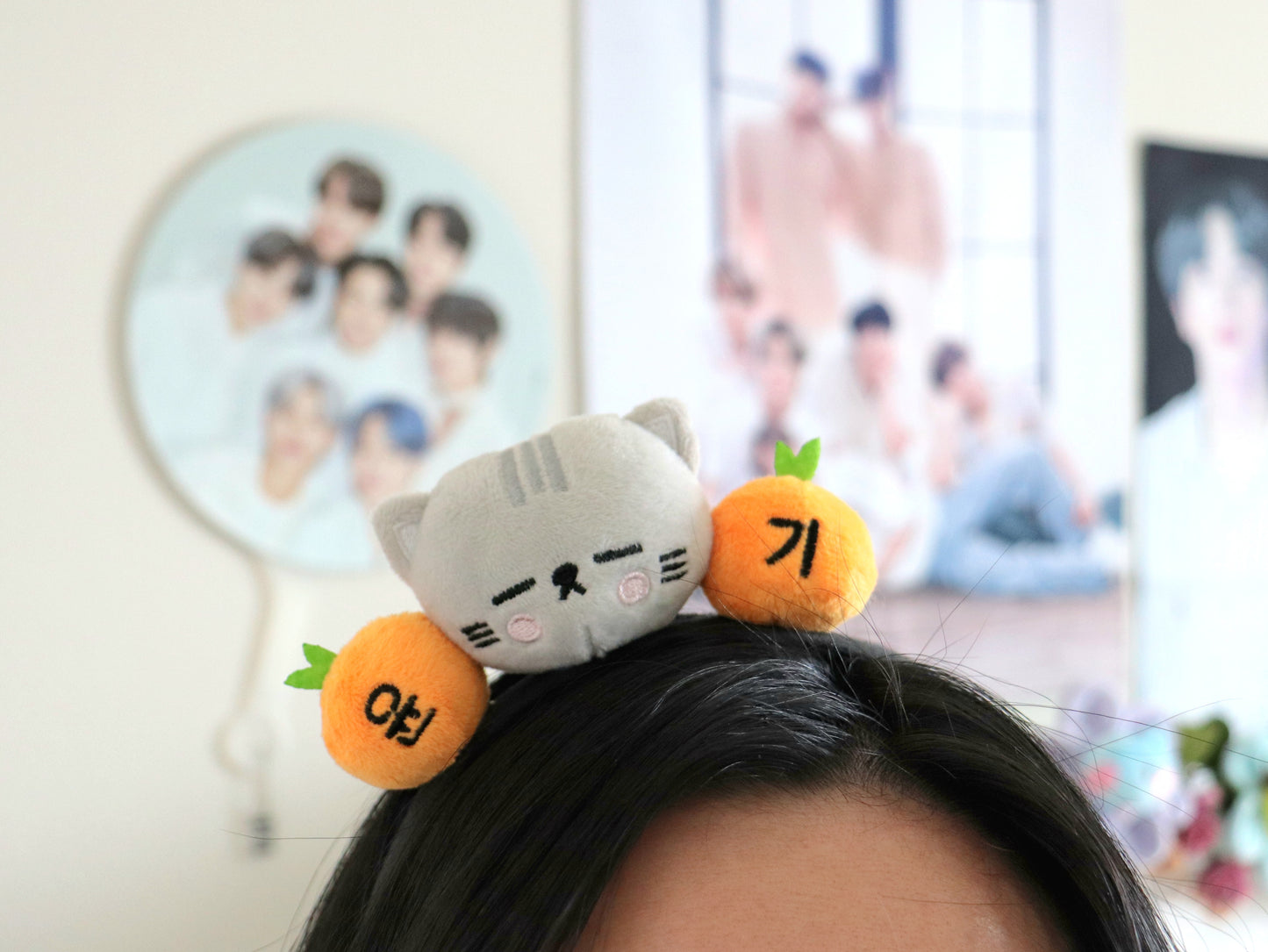 Yoongi Tangerine Kitty Plush Headband – Bloom With Luv