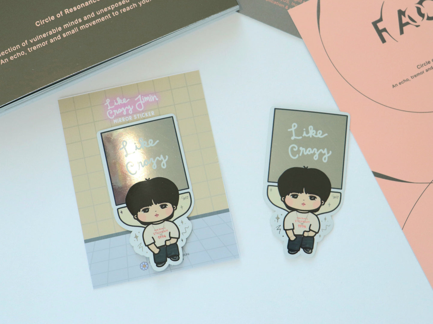 Jimin Like Crazy Mirror Vinyl Sticker