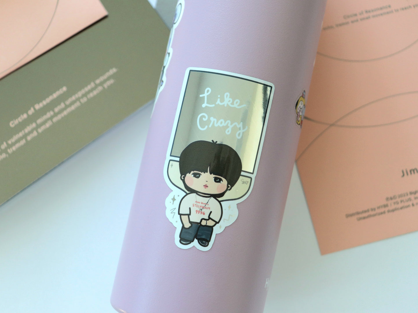 Jimin Like Crazy Mirror Vinyl Sticker