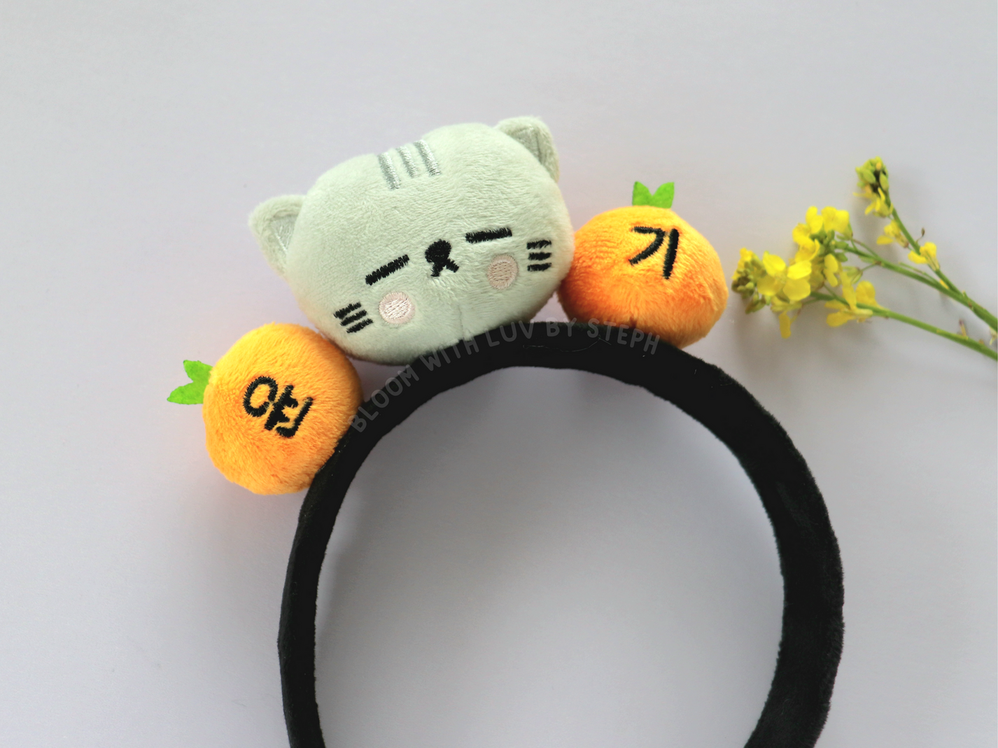 Yoongi Tangerine Kitty Plush Headband – Bloom With Luv