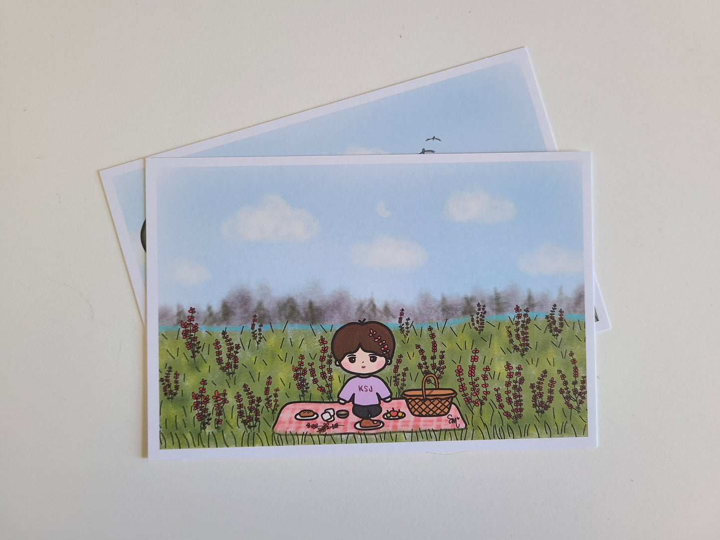 BTS Birth Flower Postcard Prints