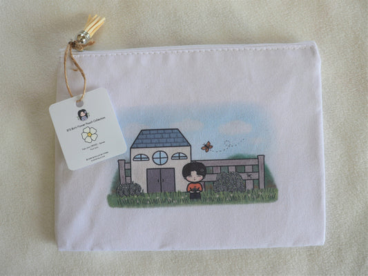 Jimin Birth Flower Canvas Zipper Pouch - BTS Birth Flower Pouch Collection