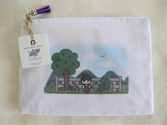 Namjoon RM Birth Flower Canvas Zipper Pouch - BTS Birth Flower Pouch Collection